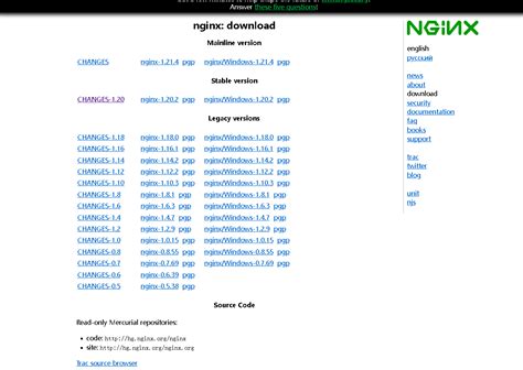 nginx 1.20.1.